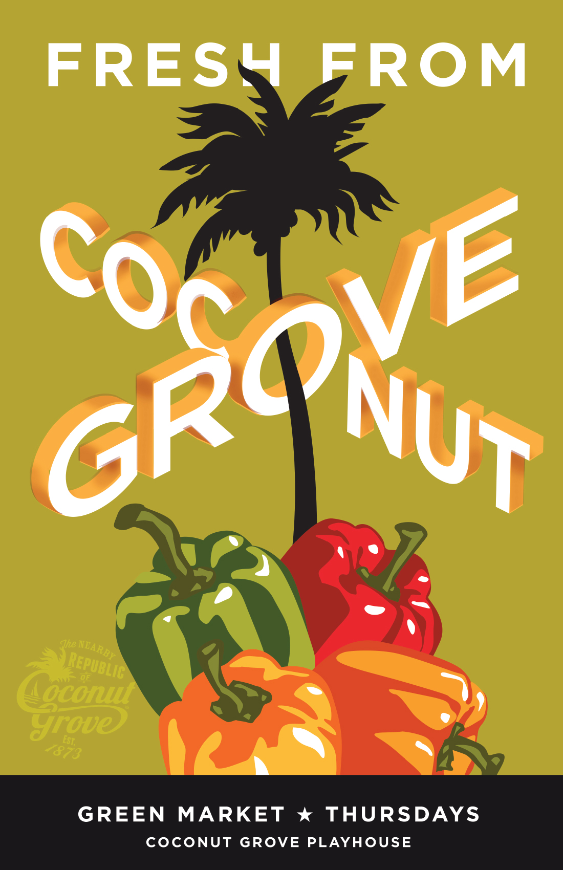 Coconut Grove Green Market Poster