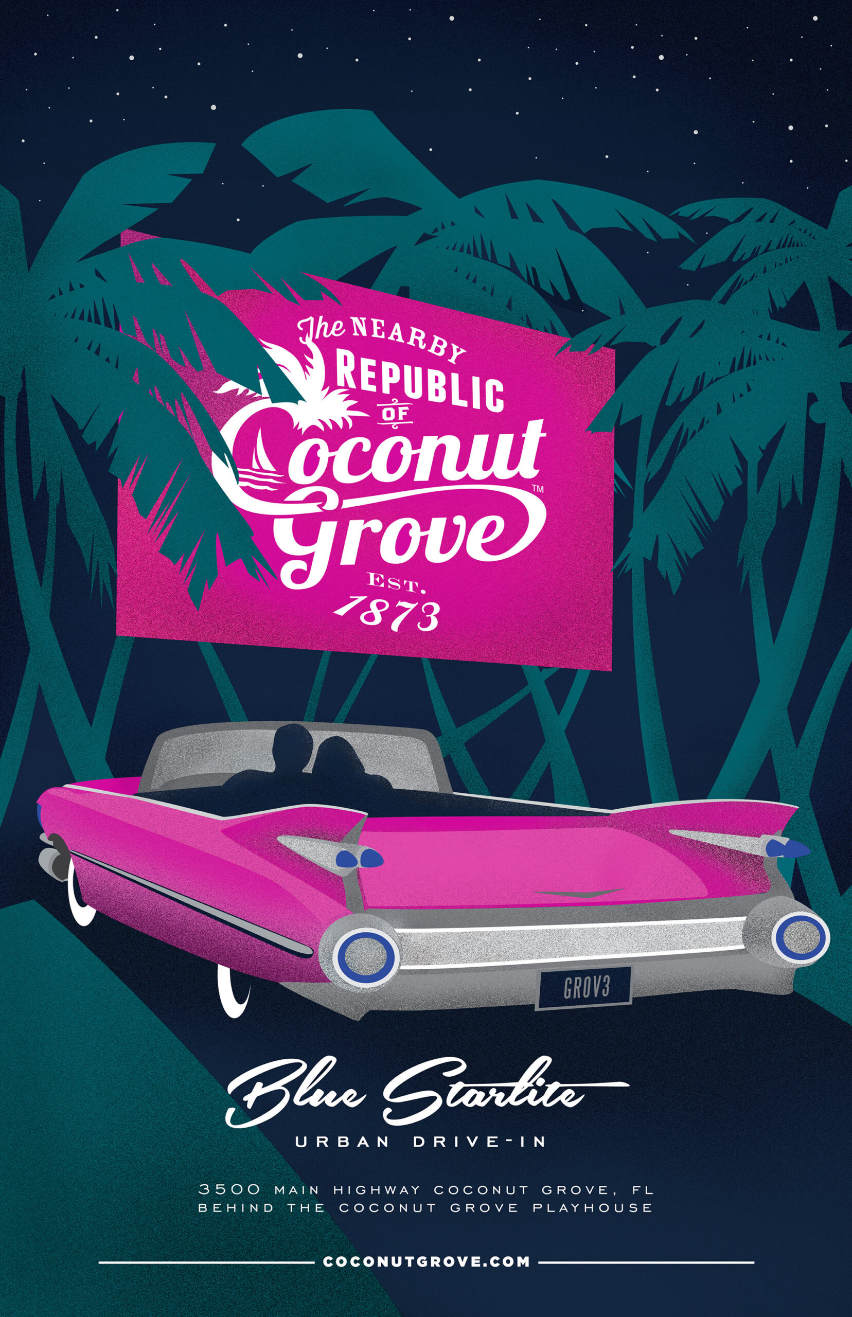 Coconut Grove Miami Poster Design