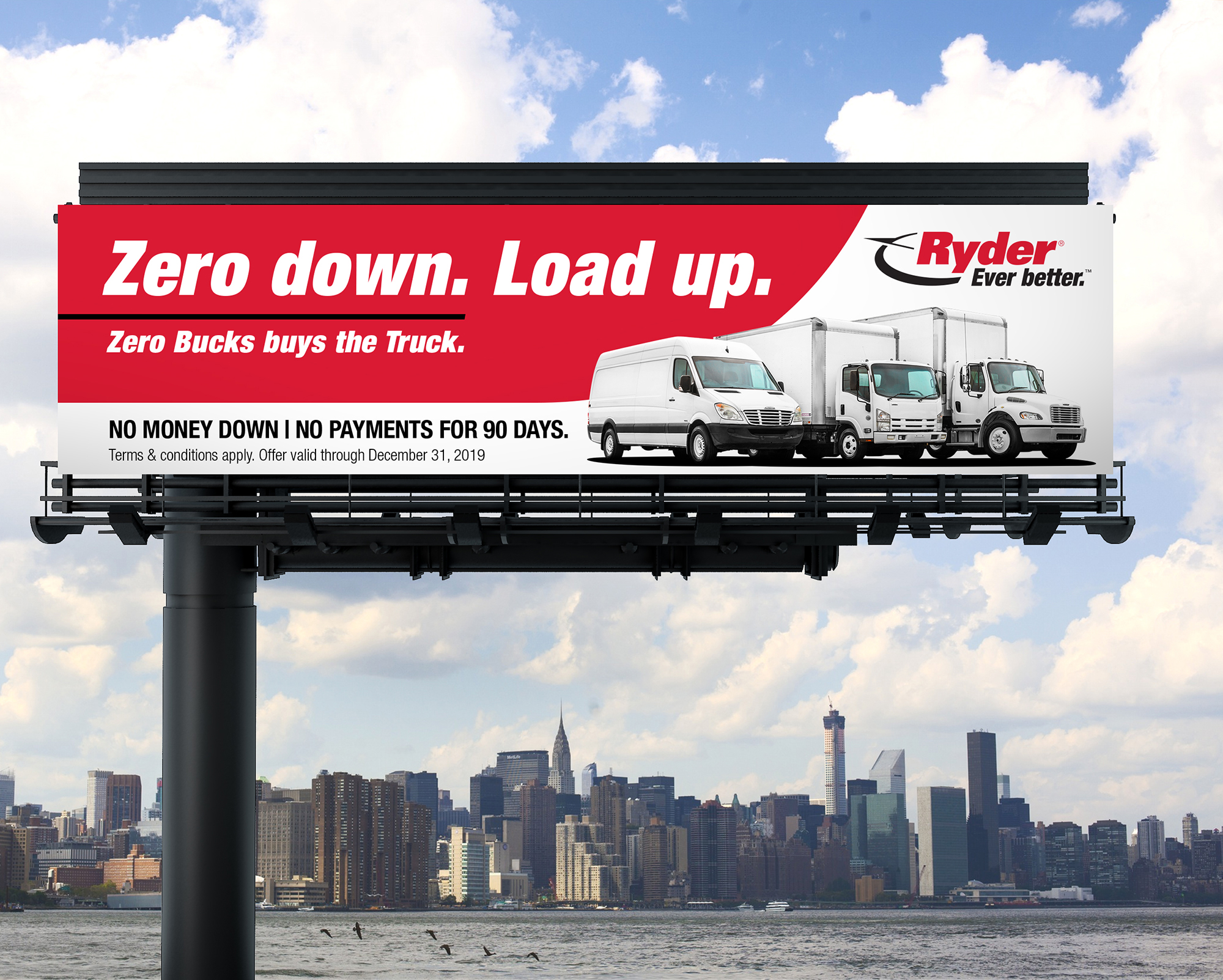 Ryder Trucks Billboard Ad Mock Up