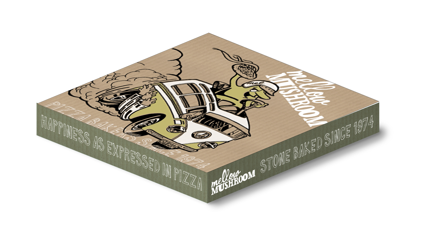 Mellow Mushroom Pizza Box Design