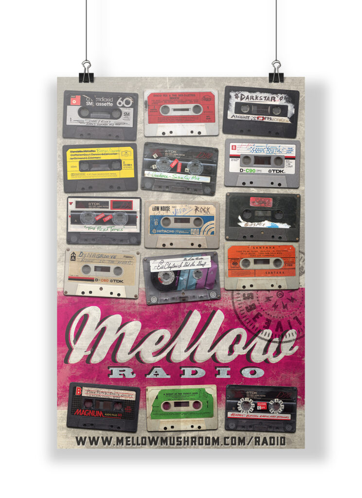 Mellow Mushroom Mixed Tapes Poster