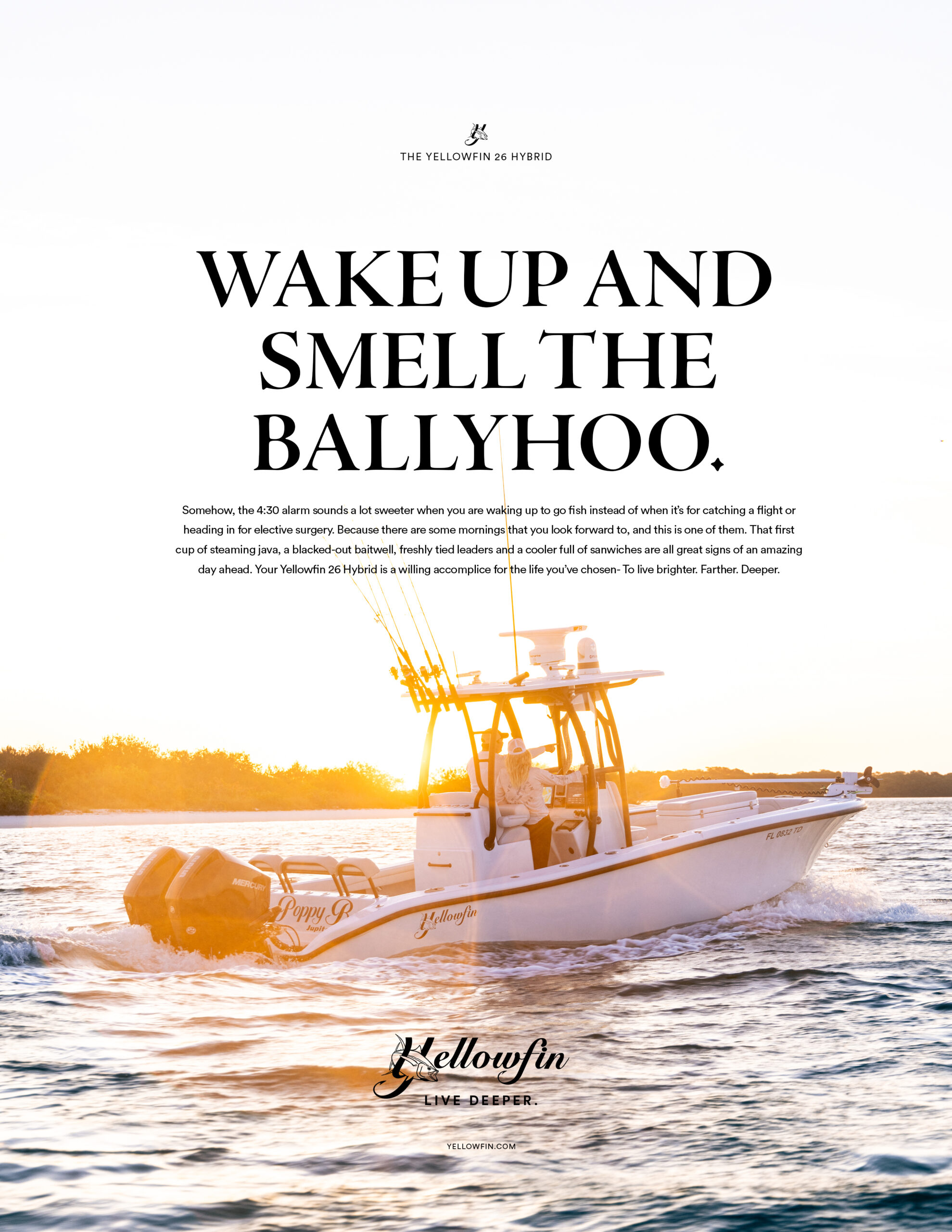 Yellowfin Boats Print ad